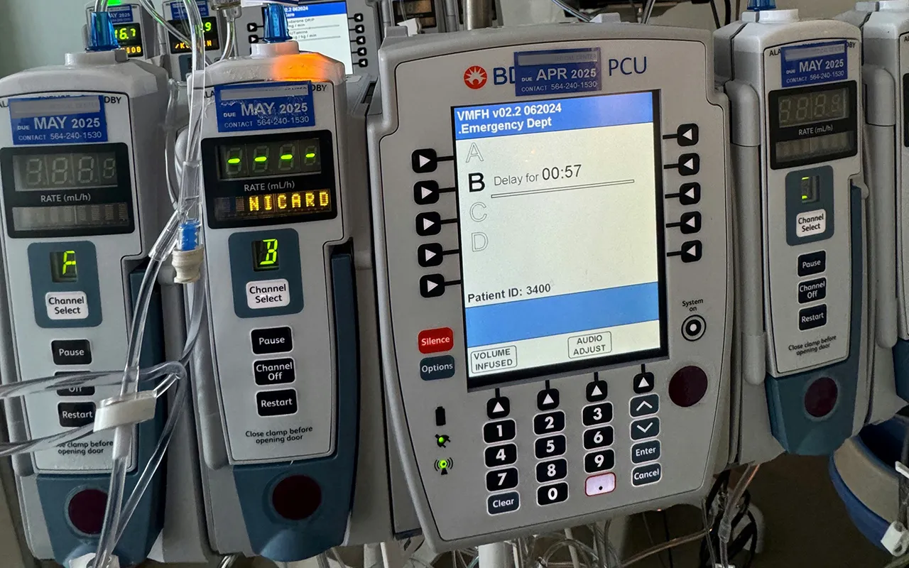 Infusion pumps in a hospital