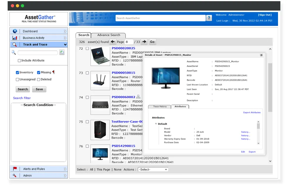 RFID IT Assets - Laptops, Desktops, CPUs, Servers Tracking Software