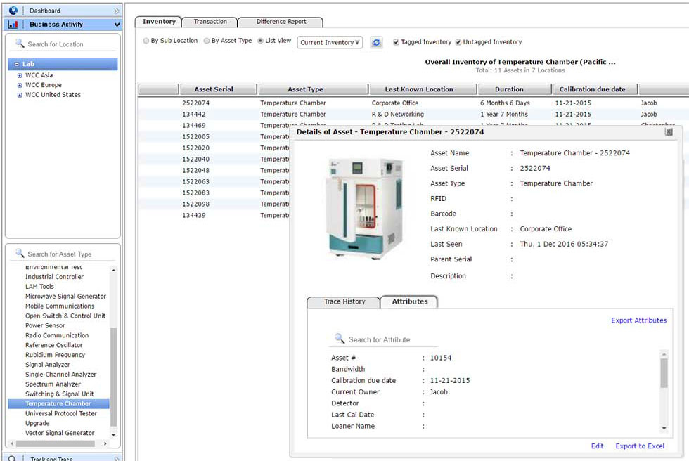 Web Based Lab Inventory Management System - Find Asset Location and Information